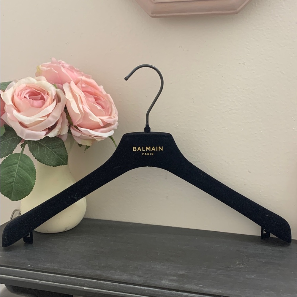 Balmain Paris Black Velvet Garment Hanger
